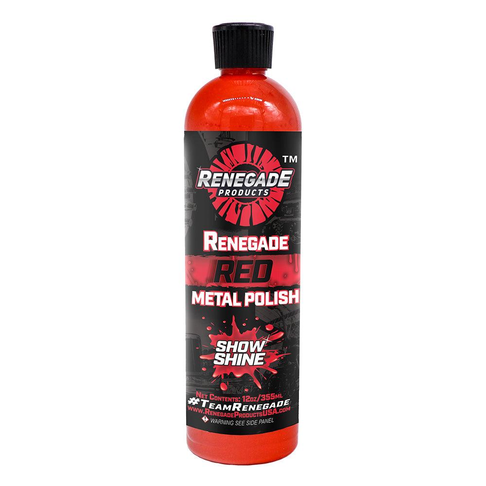 Renegade Products | Red Show Shine Liquid Metal Polish 12oz – Aluminum & Stainless Steel Polish for Cars, Trucks, Wheels & Accessories