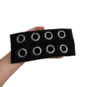 Solid Color Hollow-Out Design Hair Band, Casual Simple Hair Accessories for Women & Girls, Minimalist Headwear for Thick Hair, Elastic Headbands, Grommet Headband