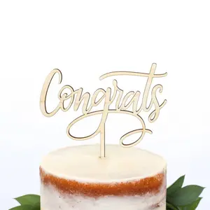 CONGRATS WOOD CAKE TOPPER