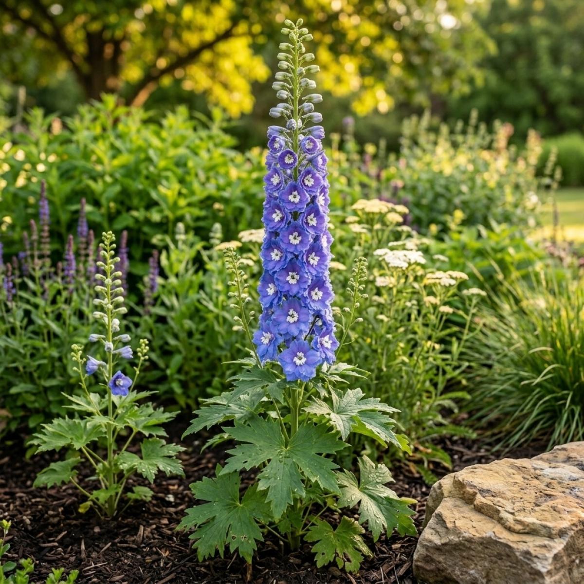 Fresh Delphinium Seeds for Garden Planting Non-GMO Perennial Flower Seeds Easy to Grow Beautiful Blooms for Home Garden Decoration