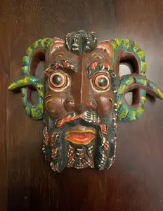 POSEIDON MASK - ANTIQUE WOODEN MASK