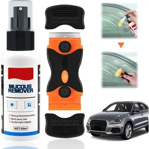 Adhesive Remover, Glue Remover, Clear Sticker Remover  with Plastic Razor  Scraper, Decal Remover, Versatile Cleaning Solution Removal for Label Sticker  (1.7 oz, vv-1)