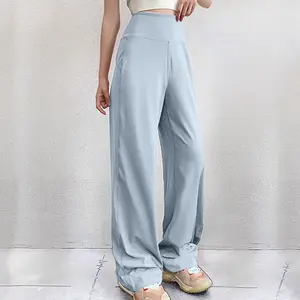 ALPINEA High Waist Wide Leg Yoga Pants for Women, Tummy Control Back Pocket Loose Fit Pilates Workout Pants