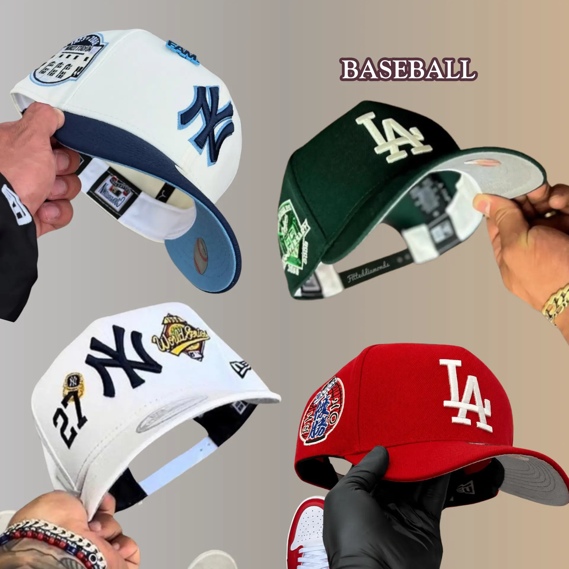 New Era MLB LA Dodgers NY Yankees Baseball Hat – Adjustable 9FORTY 59FIFTY Snapback Cap for Men Women, Premium Embroidered Logo, Curved Brim Cotton Build, Trendy Streetwear Fashion, Outdoor Travel Casual Lifestyle