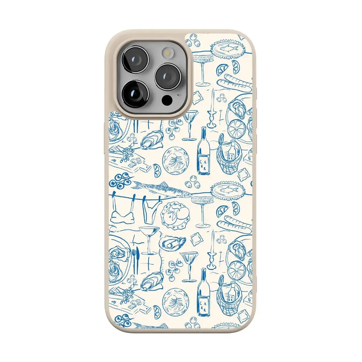 Casely iPhone 14 Pro Case | Dolce Vita | Amalfi Aperitivo | Align Soft-Touch Flexible Bumper Case | Compatible with MagSafe