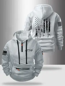 Autumn Winter Thick Zipper Hoodie, Casual Loose-Fit Design, Fashionable Pocket Detail, Comfortable Outdoor Wear for Men & Women