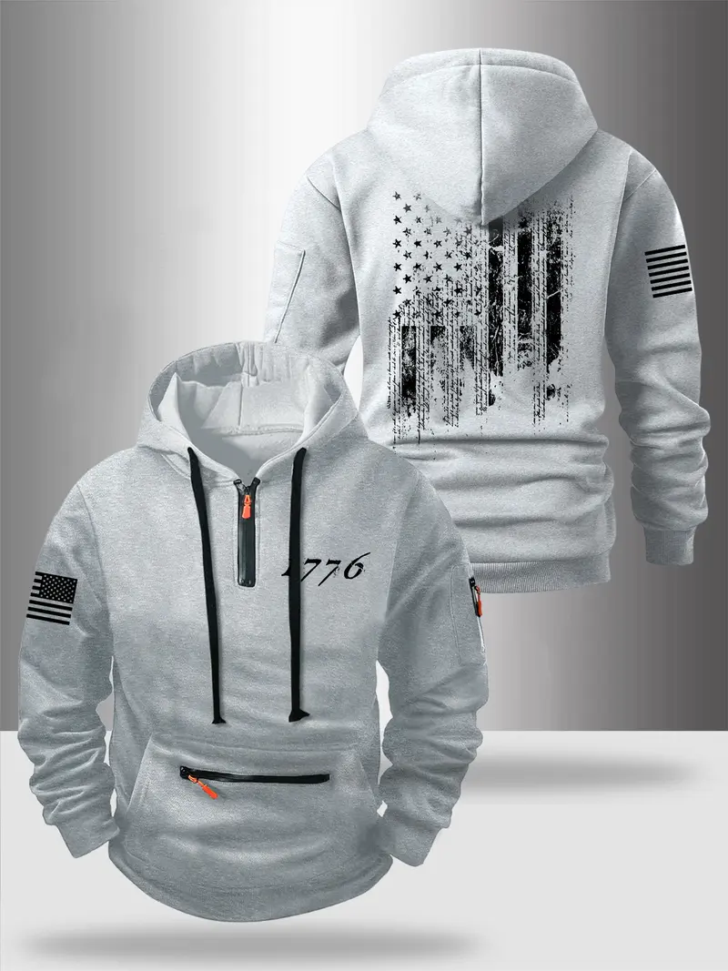 Autumn Winter Thick Zipper Hoodie, Casual Loose-Fit Design, Fashionable Pocket Detail, Comfortable Outdoor Wear for Men & Women