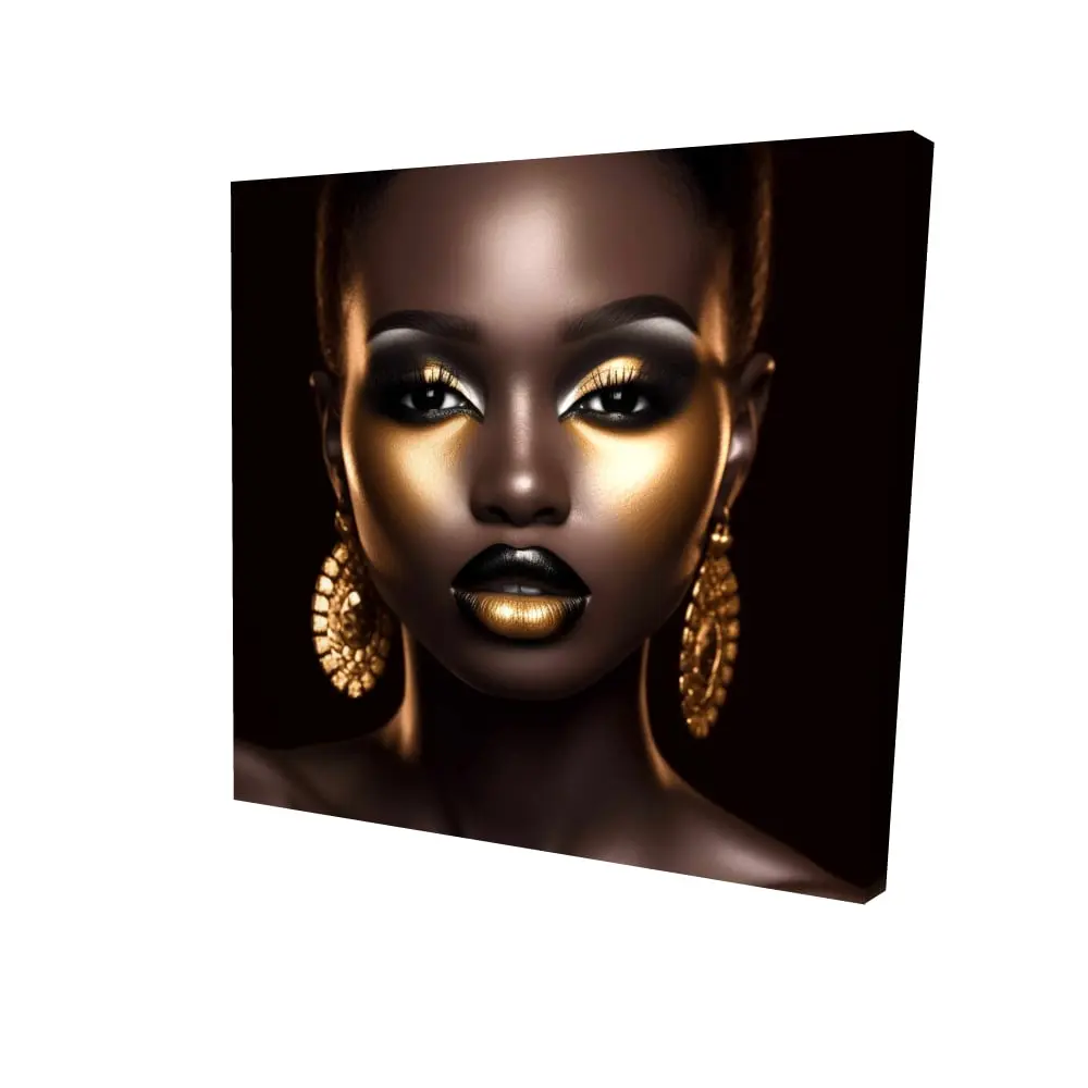 212 MAIN Piercing Gaze Hyperrealism African High-Def Vibrant Wall Art Print - 24x24 in, Premium Artwork for Bedroom Wall Accent, Home Decor Supply, Hyperrealism Wall Arts