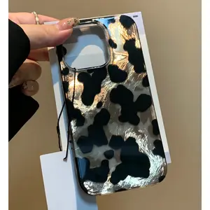 ROGEE Ice Crackle Tortoiseshell Leopard Print for IP16/15/14/13 Cases Protector Protection Smartphone Cover Cellphone Phonecase