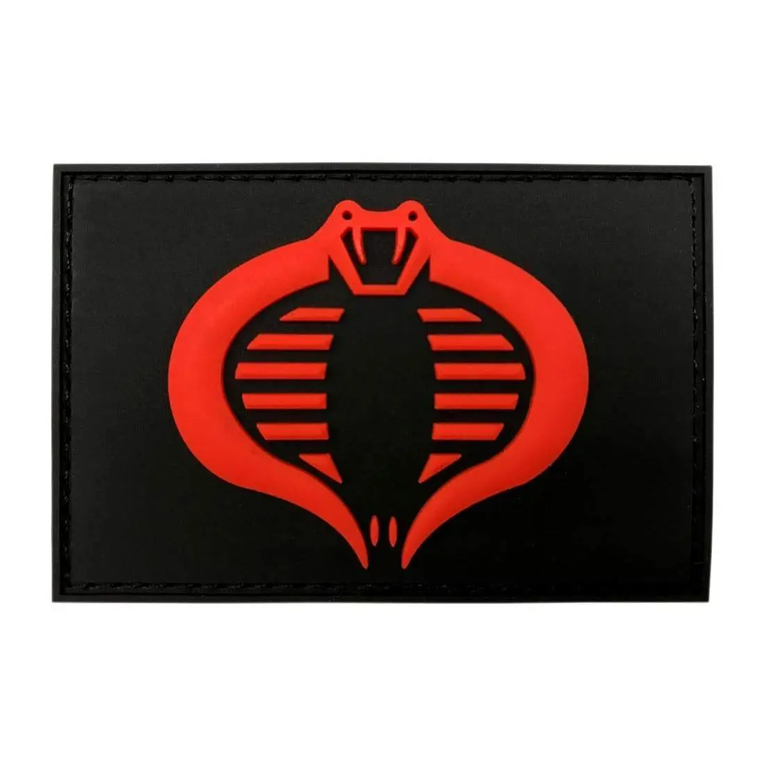 Miltacusa Cobra Tactical Hook Fastener Patch [3D-PVC Rubber-3.0 X 2.0 inch-MC7]