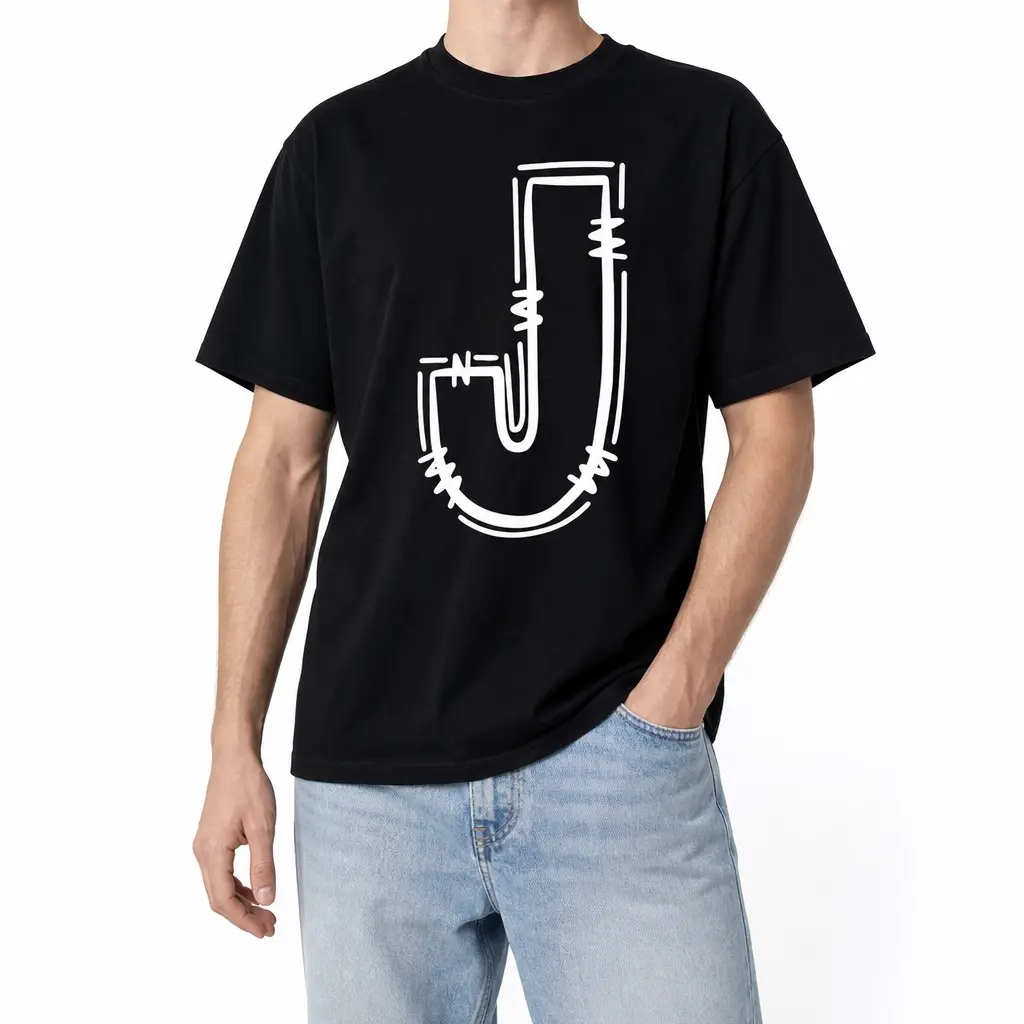 Men's Short-Sleeve Sports T-Shirt, Premium Soft Cotton Unisex Crew Neck Top with Saxophone Minimal Line Art Jazz Graphic for Music Lovers