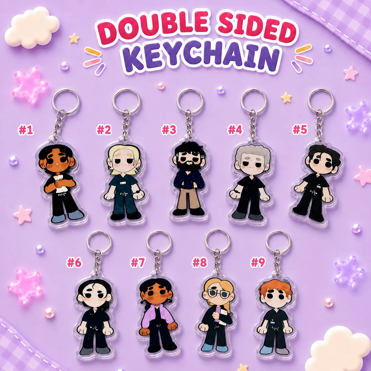 THE PITT keychains !! acrylic charms!
