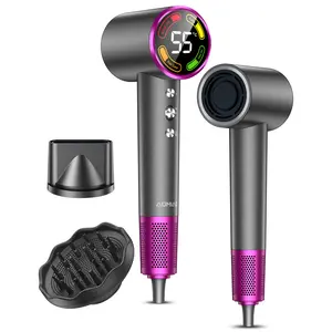 High Speed Blow Dryer, 1600W Blow Dryer with Diffuser and Concentrator, Smart LED Light, One-touch Cool Air, Compact Lightweight Quiet Blow Dryer for Women and Men,Adaptable to All Hairstyles, Mothers'day Gift