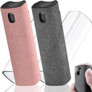 3-in-1 Electronic Screen Cleaner Spray – Portable Refillable Bottle with Microfiber Cloth & Cover for Phone, Tablet & Laptop
