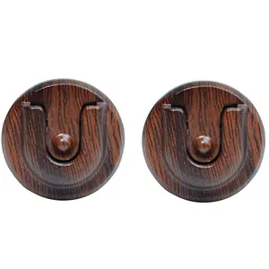 Universal CB Microphone Holder CB Mic Hanger with Adhesive Back,Mobile Radio Microphone Holder Mount(Brown,2 Pack)