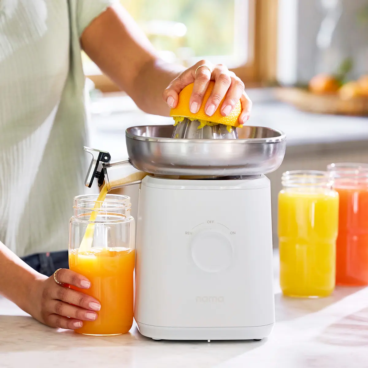 Nama Citrus Attachment for J2 or C2 Juicer - Stainless Steel Rotating Strainer for Easy Citrus Juice Extraction - Compact & Customized Kitchen Utensil