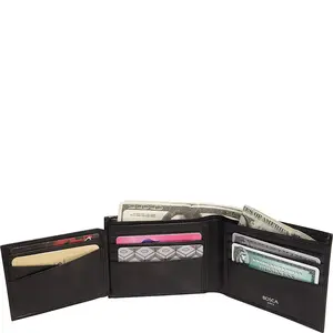 Bosca Men's Nappa Vitello Collection Continental ID Wallet