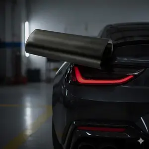 High-Temp Resistant Matte Black Headlight Tint Film | UV & Scratch Protection, Easy Self-Adhesive Vinyl Wrap for Car, SUV, Truck | Quick Install Tail Light & Headlight Upgrade