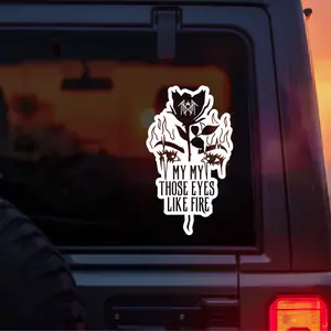 My My Those Eyes Like Fire Sleep Token Vinyl Car Decal, Take Me Back to Eden Song Lyric Aesthetic Band Decal for Cars, Laptops & Water Bottles, Perfect Gift for Worship Fans, Alt Girls, Metalheads & Alternative Music Lovers, Durable Weatherproof Decal