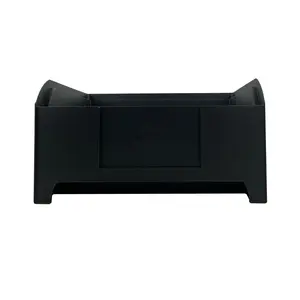 Hyper Tough Large Stackable Plastic Material Storage Bin, Black