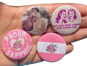 Sapphic Pride Metal Pins