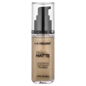 L.A. Colors Truly Matte Foundation, CLM355 Medium Beige, 1.35 fl oz (40 ml)