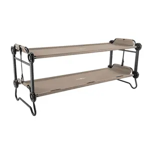 Disc-O-Bed Large Outdoor Convertible 2 Person Portable Camping Bunk Cots, Tan Disc-O-Bed Large Outdoor Convertible 2 Person Portable Camping Bunk Cots, Tan