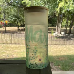 Cactus Frosted Glass Tumbler