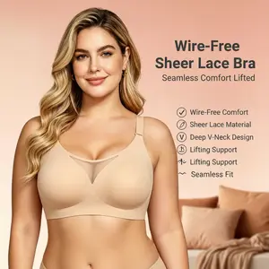 ROSEÉ 3-Pack Seamless White Wire-Free Bra - Ultra-comfortable wire-free and breathable mesh bra with adjustable shoulder straps and a multi-hook back clasp. Invisible and comfortable for everyday wear, providing soft support all day long