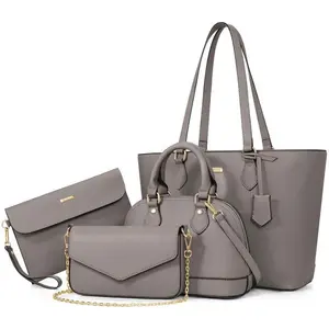 4PCS Women Fashion Handbags Purses Wallet Tote Shoulder Bags Casual Crossbody Bags, Best Gift for Ladies Girls TikTokShopBacktoSchoolGift