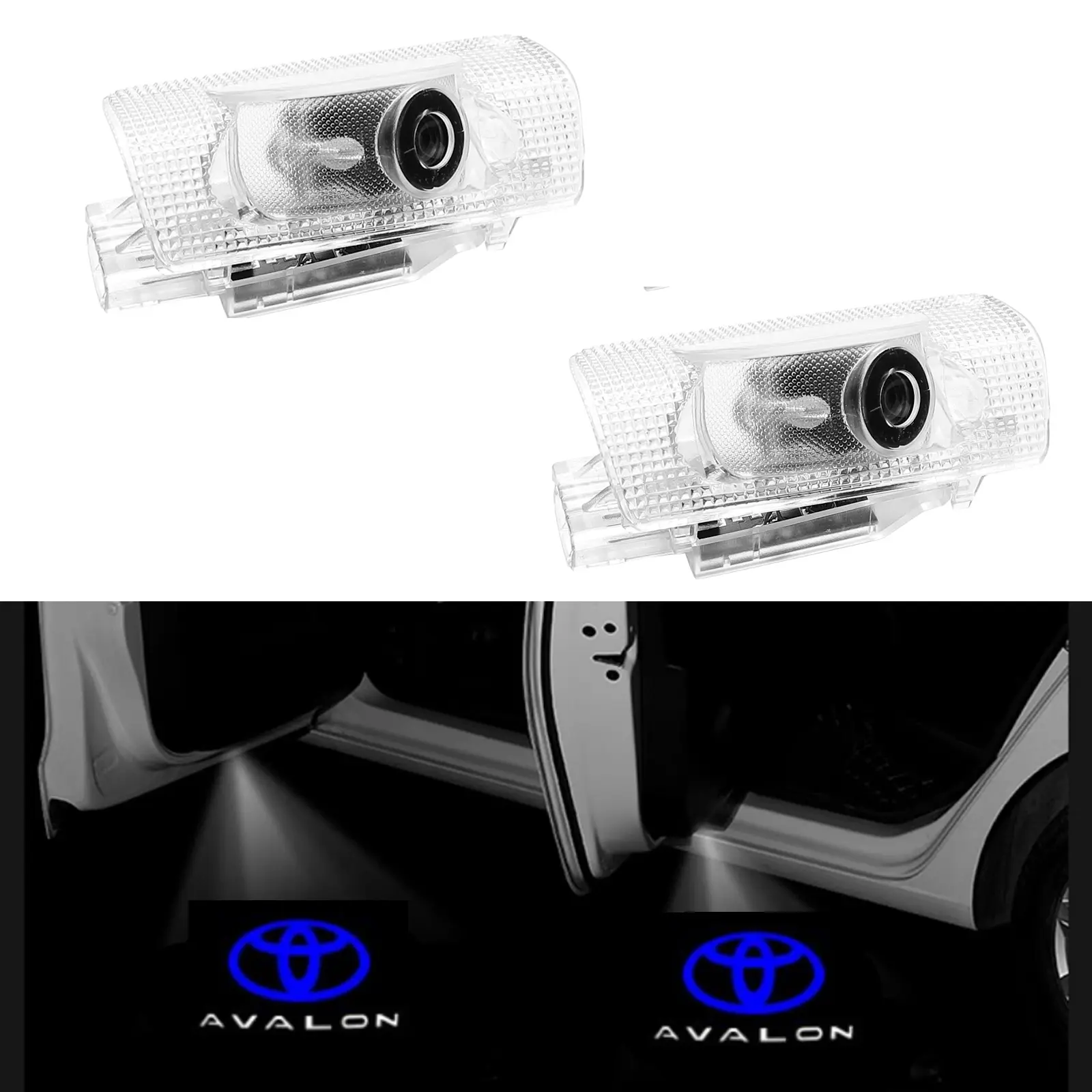 2pc Car Door Logo Projector for TOYOTA 2005-2025 Avalon Car | Plug & Play Front Door Replacement, Ultra-Bright LED Ghost Light with Heat Dissipation,Fade-Resistant logo, Easy Install