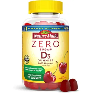 Nature Made Zero Sugar Vitamin D3 Gummies 2000 IU, 110 Count