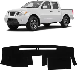 KUST Car Dash Cover for Nissan Frontier 2005-2019 2020 2021/Xterra 2005-2015/Pathfinder 2005-2012, 2009-2012 Suzuki Equato Polyester Non-Slip Center Console Dash Cover Sunshade Windshield Glare Black