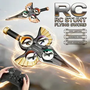 Flying Sword RC Glider With LED Lights, Flying Sword Drone With 360° Flip, Flexible and Lightweight, Easy to Fly, Beginner-friendly Flying Toy, Multi Gear Speed Adjustment, Holiday & Birthday Gifts for Beginner