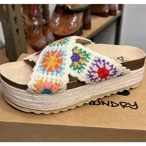 Floral Crochet Sandals