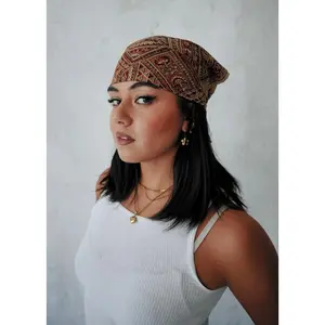 Cotton Rose - Kalamkari Cotton Bandana