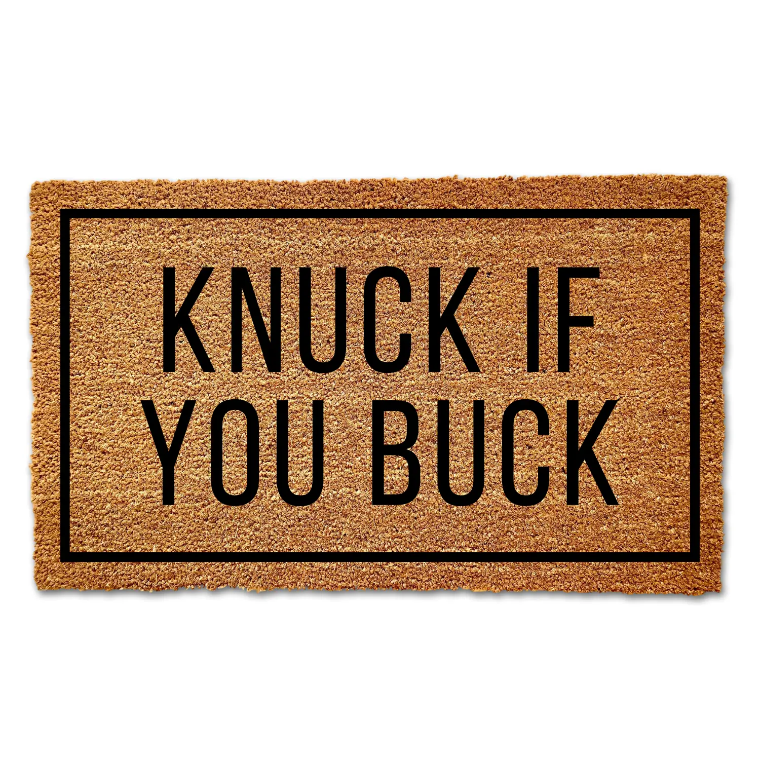 Knuck If You Buck Doormat, Closing Gift, Funny Door Mat, New Home Gift, Wedding Gift, Housewarming Gift, Funny Doormat, Closing Gifts