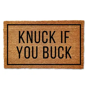 Knuck If You Buck Doormat, Closing Gift, Funny Door Mat, New Home Gift, Wedding Gift, Housewarming Gift, Funny Doormat, Closing Gifts