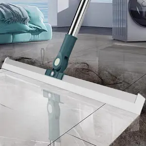 Magic Silicone Floor Mop | 3-in-1 Extendable Sweeper & Squeegee for Pet Hair, Dust, Water, Tile & Wood Floors