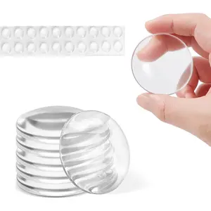 Door Stoppers Wall Protector, 6 count 2?  Adhesive Door Knob Wall Protectors, Clear Door Bumpers, Shock Absorbent Self Adhesive No-Falling Quiet