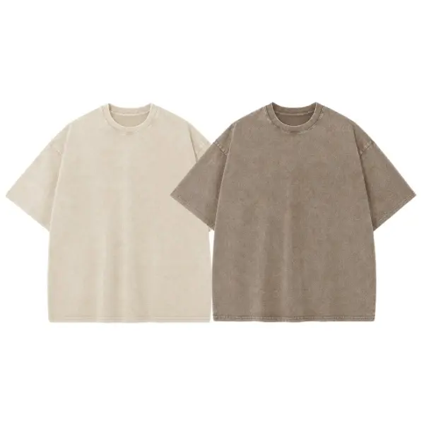 2 pack t shirts, oversized washed tees, cream taupe t shirts, mens cotton feel shirts, vintage crew neck tee, loose fit short sleeve, casual streetwear tops, summer basics, beach outfit, travel tee, everyday wear
