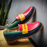 Men's Plain Tassel Flat Heel Loafers - Pointed Toe PU Leather Footwear, Ankle-High Slip-On Walking Shoes with Durable Rubber Sole, Business & Casual Use, All Seasons
