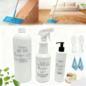 R&W Mop Soap for Floor Cleaning Large White Bottle Mop Soap Cleaning Set