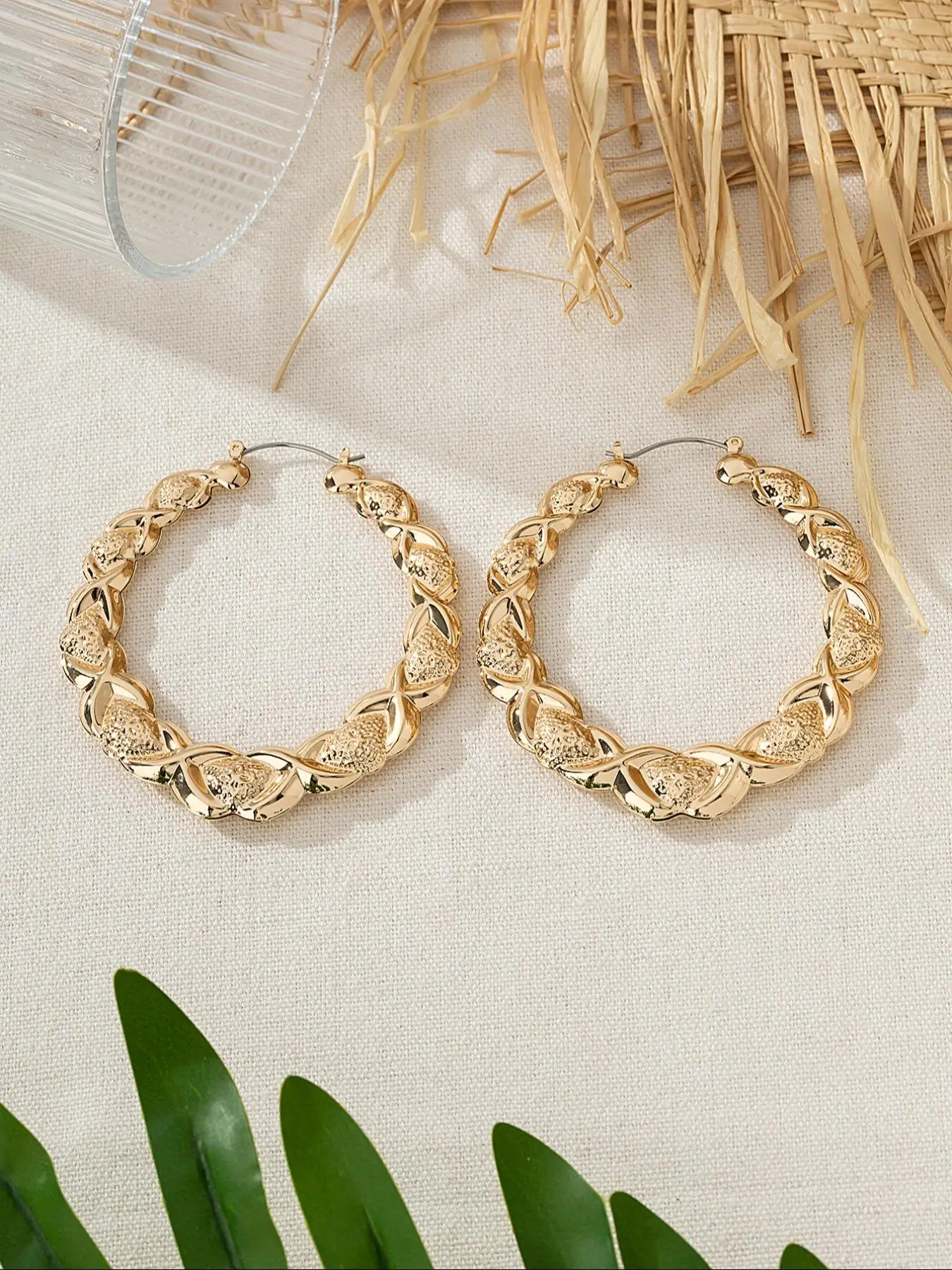 Geometric Circle Design Hoop Earrings for Women, 1 Pair New Fashion Jewelry for Party, Daily Clothing Decor, Trendy All-match & Exquisite Jewelry for
