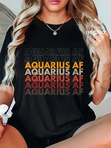 100% Cotton Aquarius Apparel For Men And Women Funny Zodiac Sign Gift T-Shirt