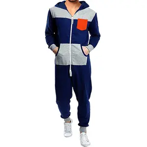 SKYLINEWEARS Men's Boys Cotton Fleece Adult Playsuit Non Footed Pajamas Casual Printed Jumpsuit
