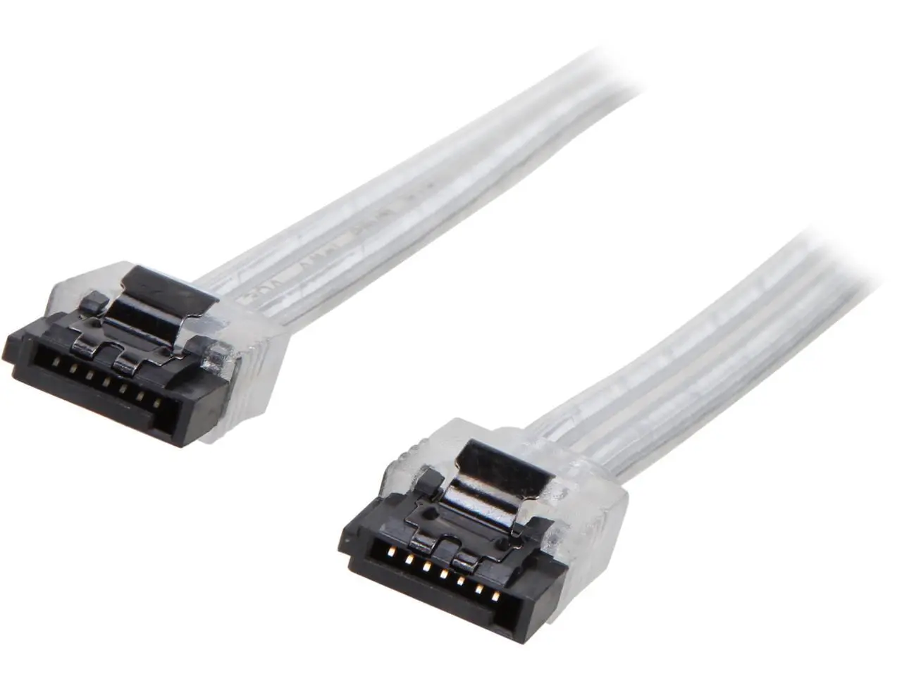 Nippon Labs SATA3L-1.5FT-SL 9.6" SATA III Male to Male Latching Cable, Silver