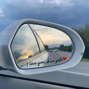 3pcs "I Love You & Drive Safe" Cute Decorative Stickers for Car Rearview Mirrors Universal Car Sticker Car Decals