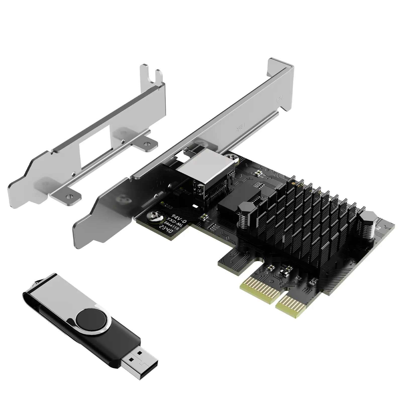 WAVLINK 5GB PCI Express Network Card - High Speed 5 Gigabit Ethernet Adapter with Robust Metal Shielding, Low Profile, Flexible Bracket, RJ45 Port, Seamless OS Compatibility for PCIe Slot (Windows 11/10, Linux)