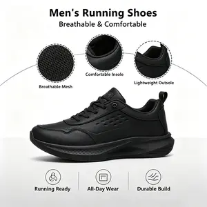 Men's Casual Athletic Sneakers - Wide Toe Off-Road Running Footwear, No-Tie Walking Shoes, Anti-Fouling, Lightweight, All-Day Comfort for Light Outdoor Sports & Fitness